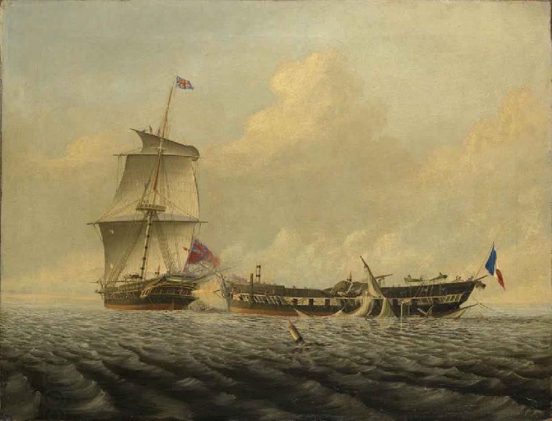 Thomas Baines Action between HMS China oil painting art